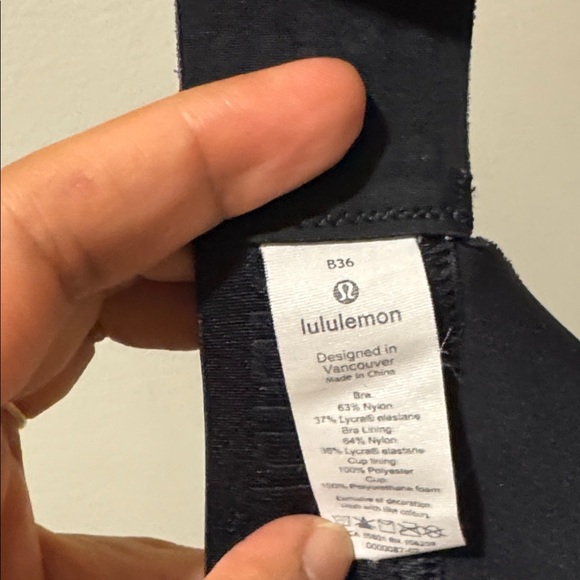 Lululemon Athletica Black Sports Bra High Support Adjustable - Picture 5 of 6